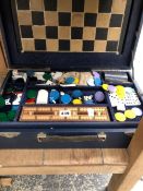A BLUE SUITCASE CONTAINED GAMES COMPENDIUM