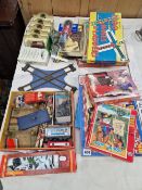 BOXED BOARD GAMES AND PUZZLES, LLEDO DIE CAST TOYS, HORNBY 00 GUAGE LOCOMOTIVE TOGETHER WITH OTHER