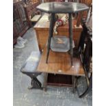 THREE EDWARDIAN OCCASIONAL TABLES