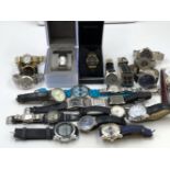 A COLLECTION OF WRISTWATCHES TO INCLUDE LORUS, PULSAR, LIMIT, ATLAS, T&J, SEKONDA, DKNY, CK,