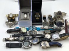 A COLLECTION OF WRISTWATCHES TO INCLUDE LORUS, PULSAR, LIMIT, ATLAS, T&J, SEKONDA, DKNY, CK,