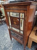 AN EDWRDIAN ROSEWOOD MUSIC CABINET