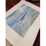 VARIOUS SIGNED AVIATION PRINTS BY EDMUND MILLER, PHILLIP WEST