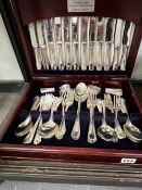 A CHARTER HOUSE, SHEFFIELD SILVER PLATED CANTEEN OF CUTLERY.