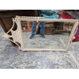 A CLASSICAL STYLE PAINTED FRAME WALL MIRROR