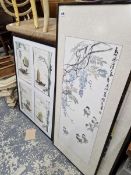 A GROUP OF THREE FRAMED ORIENTAL PRINTS