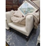 A SMALL EDWARDIAN ARMCHAIR