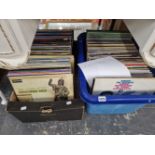 A LARGE COLLECTION OF LP'S VINYL RECORDS INCLUDING POP, EASY LISTENING, CLASSICAL ETC (OVER 200