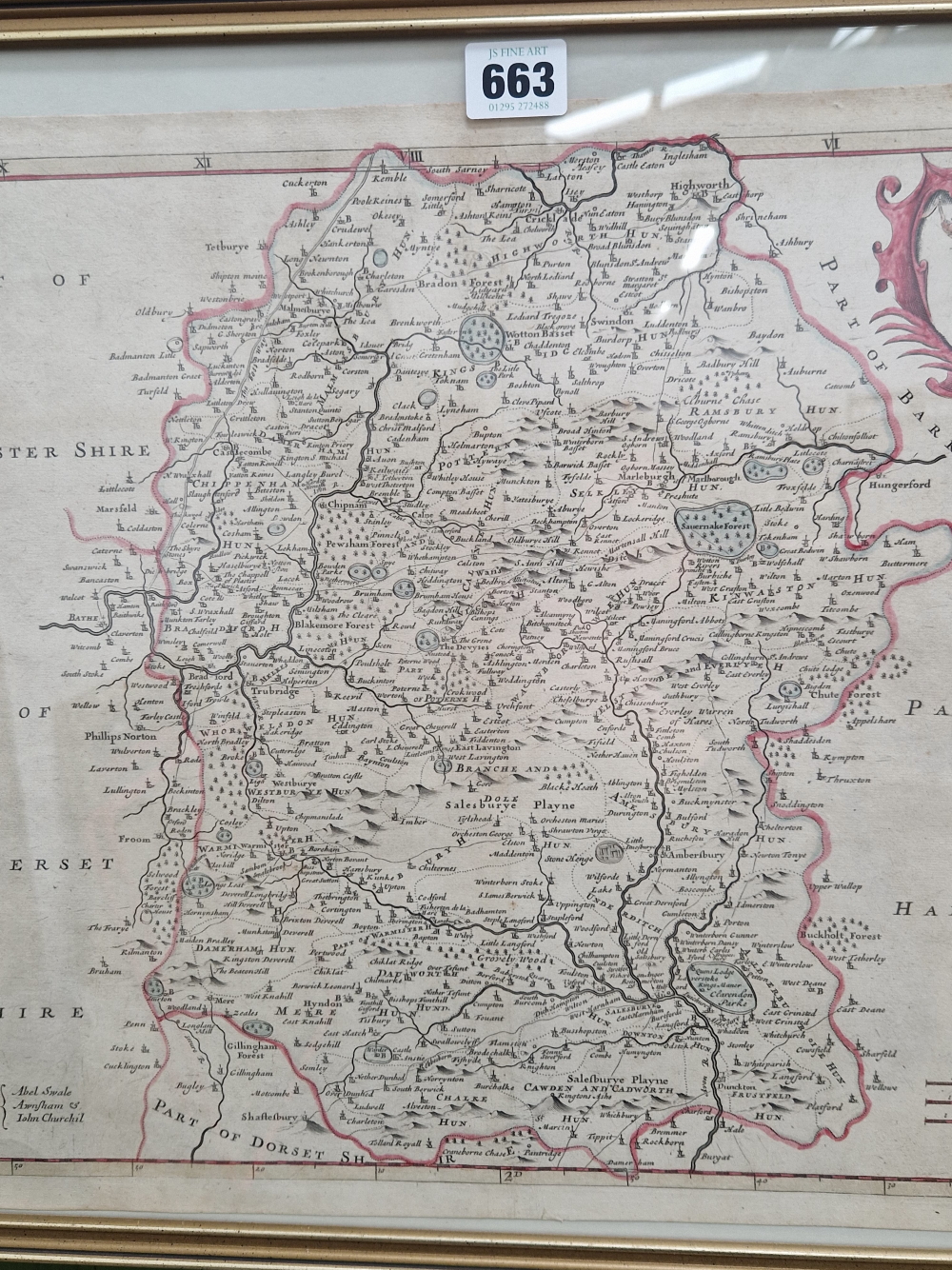 A MORDEN MAP OF WILTSHIRE - Image 3 of 5