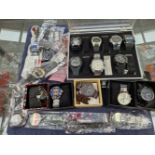 FIFTEEN AS NEW VARIOUS WRIST WATCHES MOSTLY IN PACKS SOME IN BOXES TOGETHER WITH SEVEN OTHER NEW