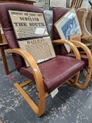 A PAIR OF MODERN BENTWOOD ARMCHAIRS