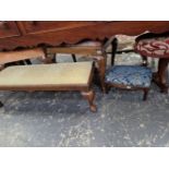 FIVE ANTIQUE AND OTHER STOOLS