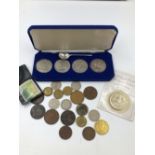 VARIOUS GB COINS TO INCLUDE AN 1890 VICTORIAN CROWN, THE QUEEN MOTHERS 90th BIRTHDAY COMMEMORATIVE