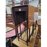 A SMALL SPIDER LEG DROP LEAF SUTHERLAND TABLE