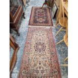 TWO SMALL EASTERN RUGS