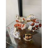 A GROUP OF ROYAL CROWN DERBY PAPERWEIGHTS TO INCLUDE PIG, HORSE, FOX, LADYBIRD ETC.