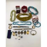 MEDALS, MEDALLIONS, JEWELLERY AND WATCHES TO INCLUDE A SOUTH ARABIA CAMPAIGN SERVICE MEDAL FOR A/