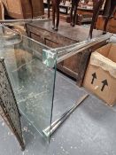 A GLASS TOP TABLE
