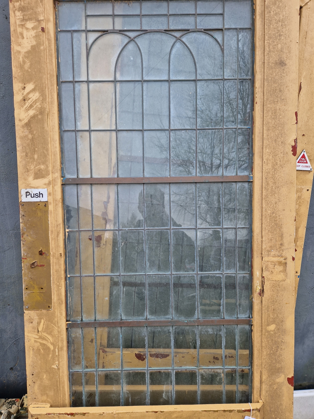A PAIR OF ART DECO BRONZE GLAZED DOORS. W 76 L 212cms - Image 2 of 6