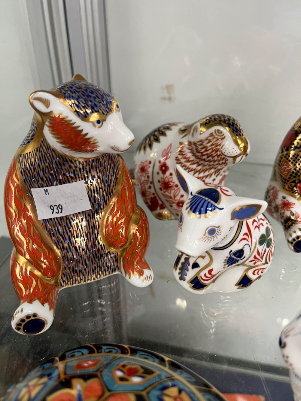 A GROUP OF SIX ROYAL CROWN DERBY PAPERWEIGHTS TO INLCLUDE A BUNNY, TERRAPIN, COW, BEARS ETC. - Image 2 of 3
