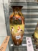 AN ANTIQUE HAND PAINTED ROYAL DOULTON BURSLEM VASE INSCRIBED FERNYHOUGH.