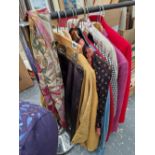 A SMALL SELECTION OF LADIES JACKETS AND OTHER CLOTHING.
