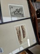 TWO SIGNED ETCHINGS