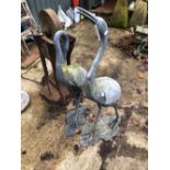 A PAIR OF STORK GARDEN FIGURES