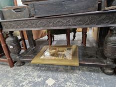 A 17th C. AND LATER OAK SIDE TABLE