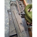 A QUANTITY OF VARIOUS 19th C. CARVED OAK ELEMENTS