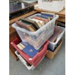 FIVE CARTONS OF BOOKS ON MISCELLANEOUS SUBJECTS TOGETHER WITH NOVELS