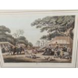 AFTER SAMUEL HOWETT, THREE COLOUR PRINTS OF COLONIAL INDIAN HUNTING SUBJECTS. 36 x 47cms (3)