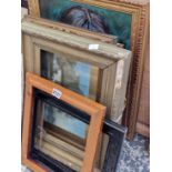 A SMALL GROUP OF 19th/20th C. DECORATIVE PICTURES, INCLUDES FRAMES, LANDSCAPE, PORTRAITS ETC.