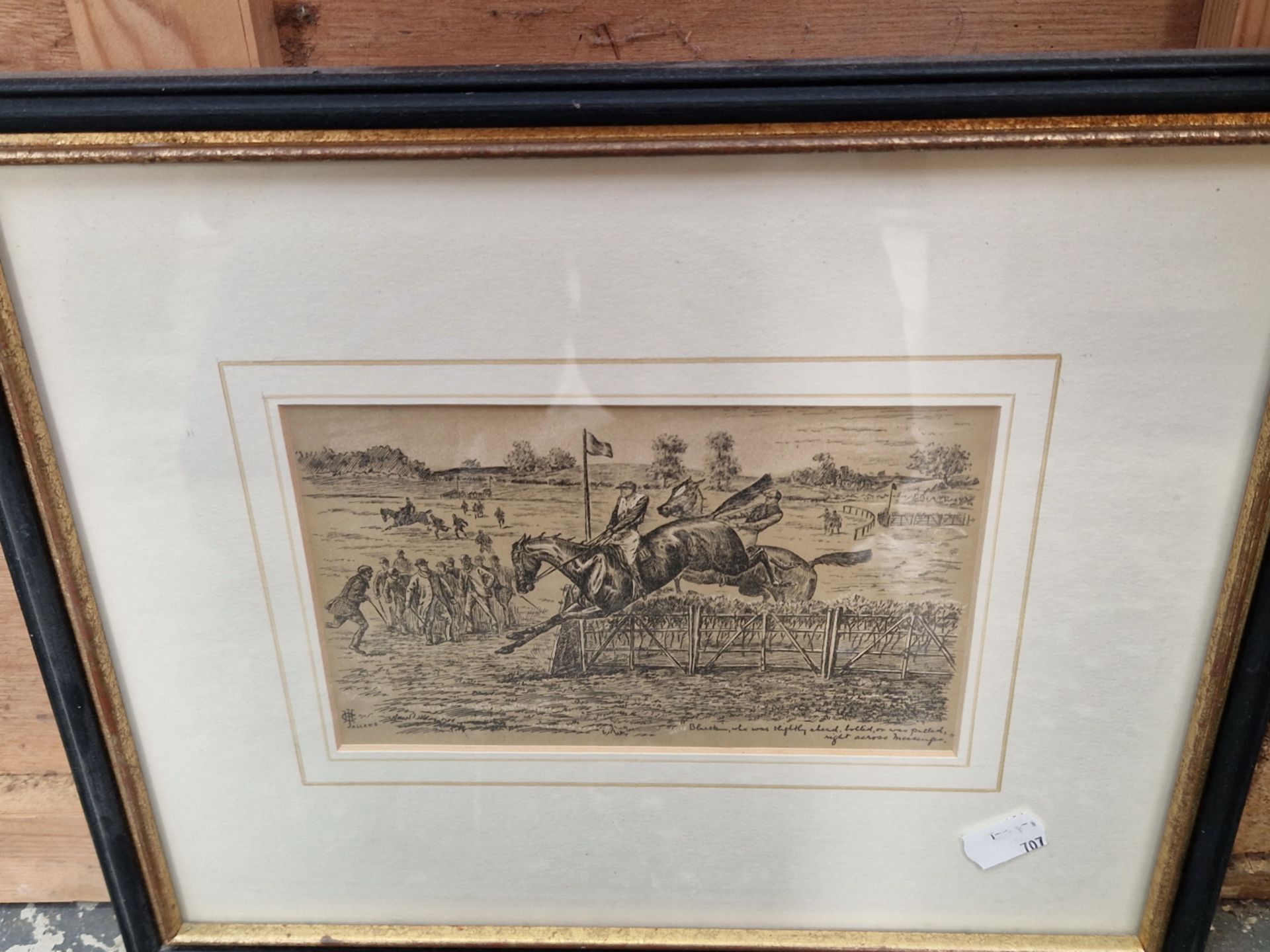 AFTER G.H. JALLAND AND OTHERS A GROUP OF SEVEN VINTAGE HORSE RACING PRINTS. - Image 8 of 9