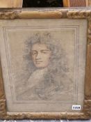 AFTER SIR PETER LELY A PORTRAIT OF JAMES DUKE OF MONMOUTH, CHALK DRAWING. 30 x 22cms