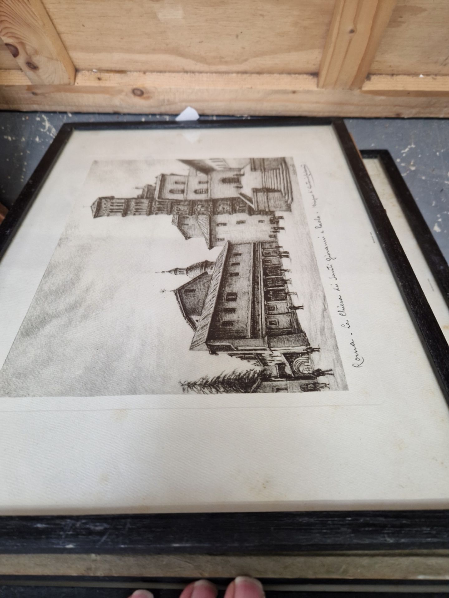 NINE VINTAGE PRINTS OF ROMAN CITY SCAPES, INSCRIBED. SIZES VARY (9) - Image 8 of 8