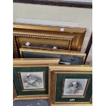 A GROUP OF ANTIQUE AND LATER DECORATIVE PRINTS INCLUDING PORTRAITS, LANDSCAPES ETC. SOME UNFRAMED