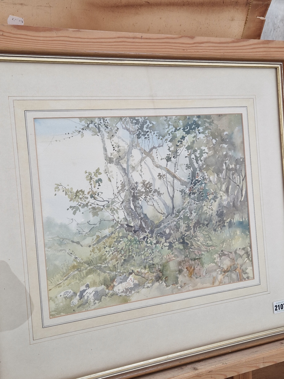 EILEEN CRAWFORD 20th C. ARR. HEDGE ROW, SIGNED WATERCOLOUR, 31 x 38cms, TOGETHER WITH TWO 19th C. - Image 3 of 5