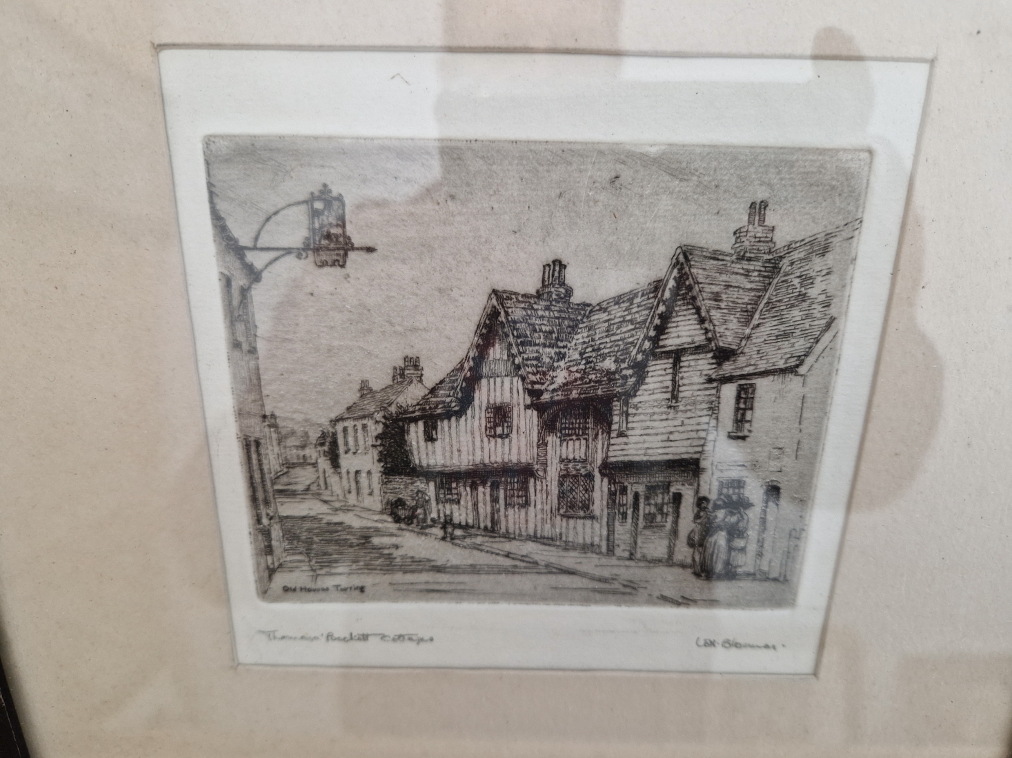 TWO EARLY 20th C. ENGLISH PENCIL SIGNED LANDSCAPE ETCHINGS, BOTH SIGNED INDISTINCTLY. LARGEST 11 x - Image 4 of 6