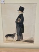 MANNER OF RICHARD DEIGHTON A PAIR OF 19th C. ENGLISH SCHOOL  A PAIR OF WATERCOLOUR PORTRAITS OF