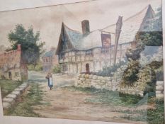 J FAIRFAX A PAIR OF LATE 19/20th C. ENGLISH SCHOOL LANDSCAPE, WATERCOLOURS, BOTH SIGNED