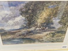 JOHN KEELEY (19th/20th C. ENGLISH SCHOOL) FOUR WATERCOLOUR LANDSCAPES, SIGNED. LARGEST 26 x 36cms (