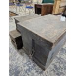 THREE LARGE ANTIQUE TOOL BOXES