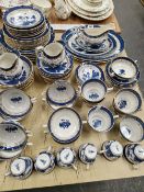BOOTHS REAL WILLOW PATTERN DINNER WARES WITH GILT RIMS