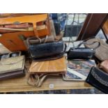 A COLLECTION OF LADYS HANDBAGS, MAINLY LEATHER