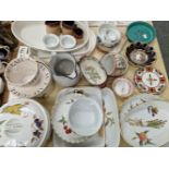 WORCESTER EVESHAM AND OTHER DINNER WARES, A CANTON BOWL, A GUSTAVSBERG ARGENTA DISH, ETC.