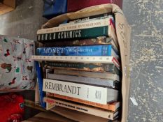 A CARTON OF ART AND ANTIQUE BOOKS
