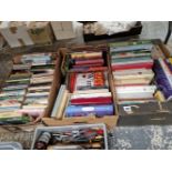 THREE CARTONS OF BOOKS, PAPERBACKS, WINE COOKERY AND OTHERS