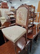 A SMALL FRENCH SALON CHAIR.