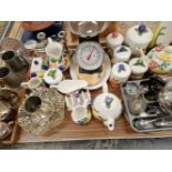 RAYWARE TEA AND STORAGE WARES, KITCHEN SCALES, ELECTROPLATE, CUTLERY, ETC.